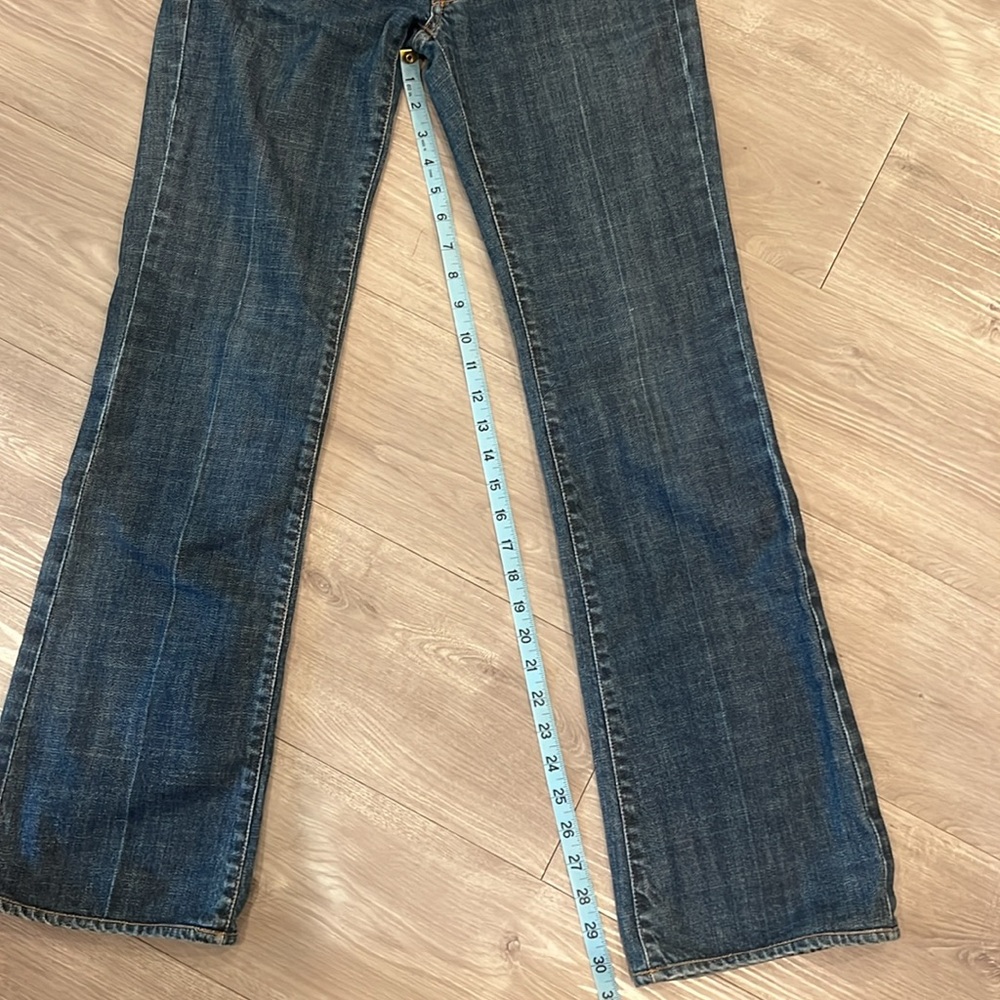 7 For All Mankind Bootcut Jeans Dark Wash Low Rise Womens Sz 27 - Picture 10 of 10